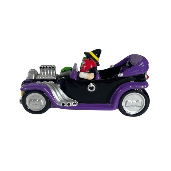 M&M's Halloween Hot Rod Car Candy Dish Ceramic Purple Black Galerie 2003 - Picture 2 of 10